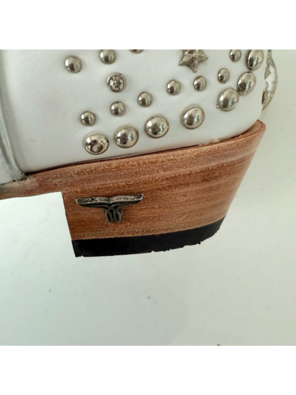 Lane SOLSTICE White Cowboy Boots Embellished Western Cowgirl Tall Snip Toe 11 - Picture 16 of 16